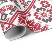 Papier Cadeau Motif palestinien de broderie 2 (Coin rond)