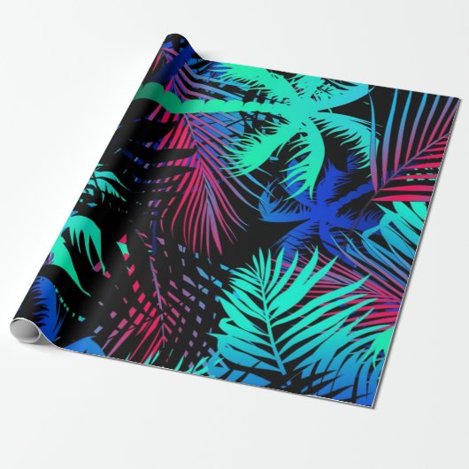 Papier Cadeau Motif palmier (Déroulé)