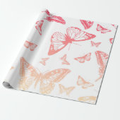 Papier Cadeau Motif papillon (Déroulé)