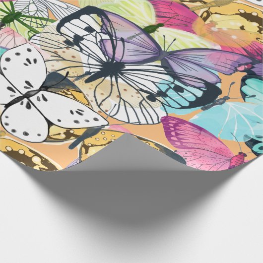 Papier Cadeau Motif papillon (Coin)