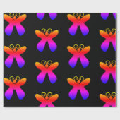 Papier Cadeau Motif papillon multicolore (Plat)