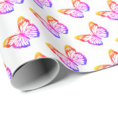 Papier Cadeau Motif papillon Ombre Monarch couleur mignon (Coin rond)