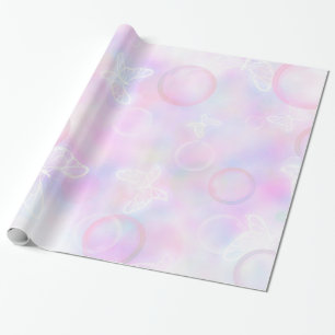Papier Cadeau Motif papillon rose