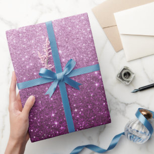 Papier Cadeau Motif Parties scintillant rose