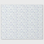 Papier Cadeau motif Pastel Baby Blue Rainbows (Plat)