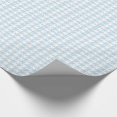 Papier Cadeau Motif Pastel Blue Et White Pied De Poule (Coin)