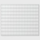Papier Cadeau Motif Pastel Grey et White Harlequin (Plat)