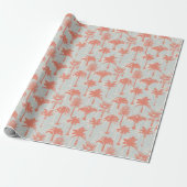 Papier Cadeau Motif Pastel Palm Tree (Déroulé)