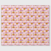 Papier Cadeau Motif pastel Pink Halloween (Plat)