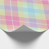 PAPIER CADEAU MOTIF PASTEL PINK & YELLOW PLAID (Coin)