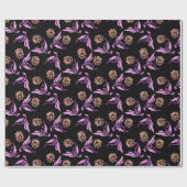 Papier Cadeau Motif Pastel Purple Dragon (Plat)