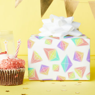 Papier Cadeau Motif Pastel Rainbow Crystals