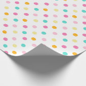 Papier Cadeau Motif Pastel Scribble Dots (Coin)
