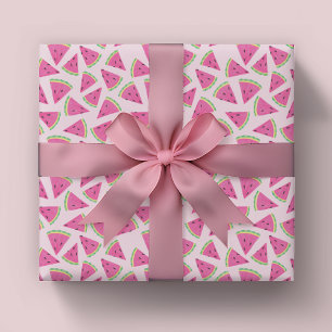 Papier Cadeau Motif pastèque rose