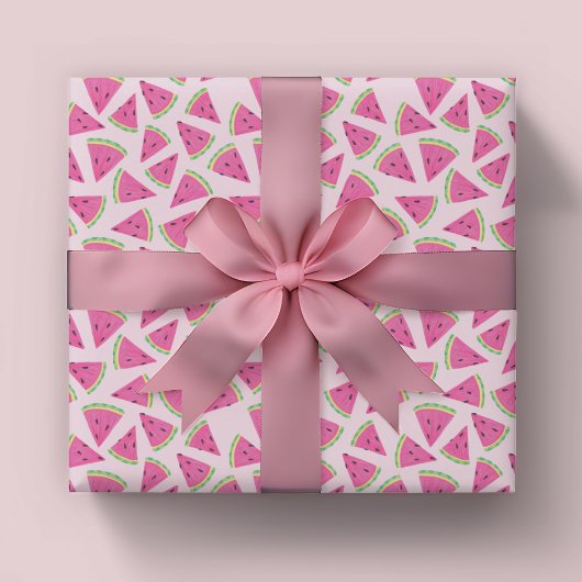 Papier Cadeau Motif pastèque rose