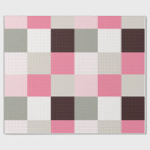 Papier Cadeau Motif Patchwork à Carreaux (Plat)