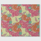 Papier Cadeau Motif Patchwork Coloré Bohème (Plat)