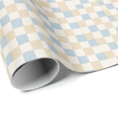 Papier Cadeau Motif Patchwork Damier (Coin rond)