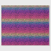 Papier Cadeau Motif peau de léopard coloré (Plat)