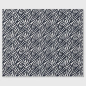 Papier Cadeau Motif peau de zèbre gras noir et blanc ID1151 (Plat)