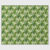 Papier Cadeau Motif peint à la main Feuille de palme (Plat)