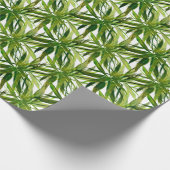 Papier Cadeau Motif peint à la main Feuille de palme (Coin)