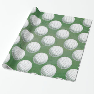 Papier Cadeau Motif peint de boule de golf