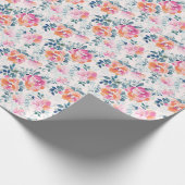 Papier Cadeau Motif peint de roses (Coin)