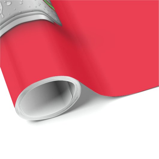 Papier Cadeau Motif père Noël Little Helper Beer Can (Coin rond)