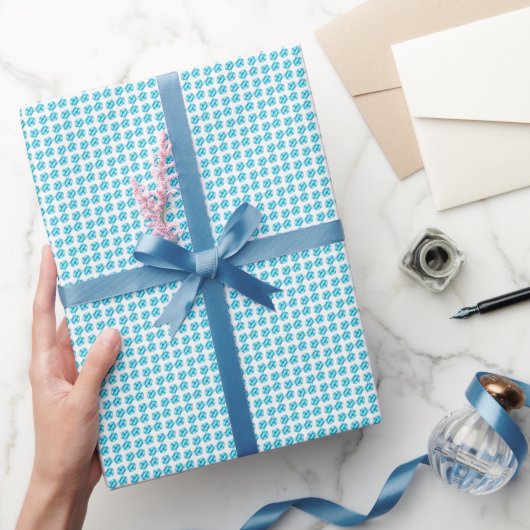 Papier Cadeau Motif perle bleue (Cadeaux)