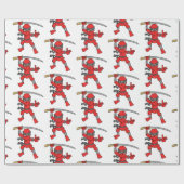Papier Cadeau Motif personnalisable de Ninja (Plat)