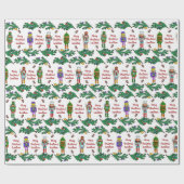 Papier Cadeau Motif personnalisé par casse-noix royaux de Noël (Plat)