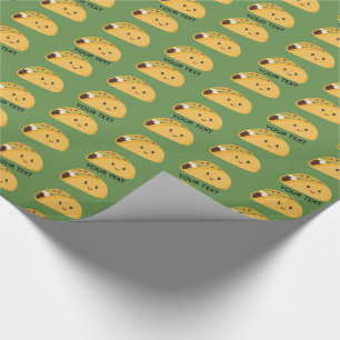 Papier Cadeau Motif personnalisé par taco mignon de Kawaii
