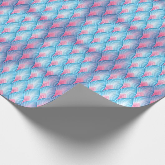 Papier Cadeau Motif Pétal turquoise Et Rose (Coin)