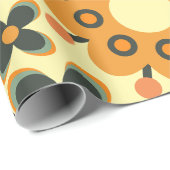 Papier Cadeau motif pétale de fleur mignon (Coin rond)