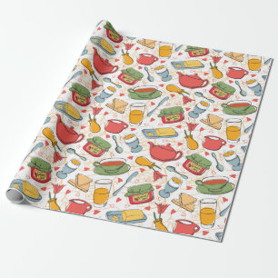 Papier Cadeau Motif petit-déjeuner