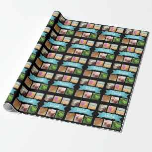 Papier Cadeau Motif photo et nom personnalisé