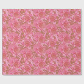 Papier Cadeau Motif Pink Australian Protea Et Waratah (Plat)