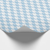 Papier Cadeau Motif Placid Blue & White Houndstooth (Coin)