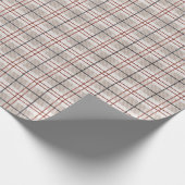 Papier Cadeau Motif Plaid Beige Classic Dessiné À La Main (Coin)