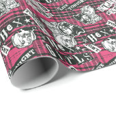 Papier Cadeau Motif Plaid Des Filles Hex (Coin rond)