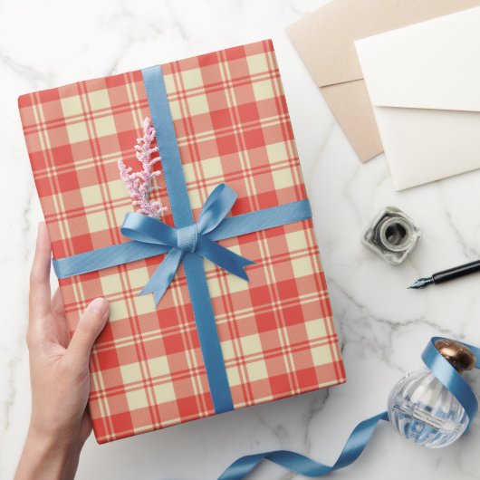 Papier Cadeau Motif Plaid En vichy rouge et noir (Cadeaux)