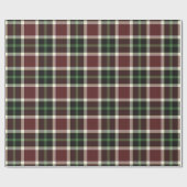 Papier Cadeau Motif plat bleu Tartan blanc foncé bordeaux (Plat)