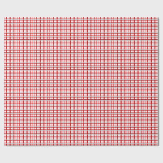 Papier Cadeau Motif plat classique rouge et blanc (Plat)