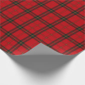 Papier Cadeau Motif plat classique rouge et vert Tartan (Coin)