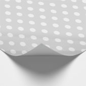Papier Cadeau Motif Pointe blanc gris clair extra large (Coin)