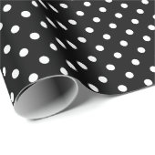Papier Cadeau Motif Pointe Noir Et Blanc (Coin rond)
