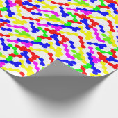 Papier Cadeau Motif pointillé zigzag vibrant (Coin)