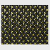 Papier Cadeau motif points d'interrogation (Plat)