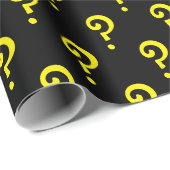 Papier Cadeau motif points d'interrogation (Coin rond)